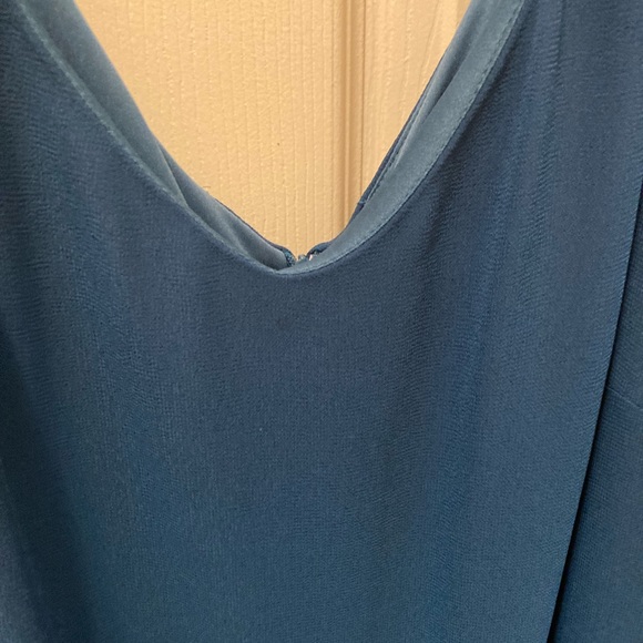 Ursula of Switzerland teal chiffon sparkles layered dress - Picture 5 of 11